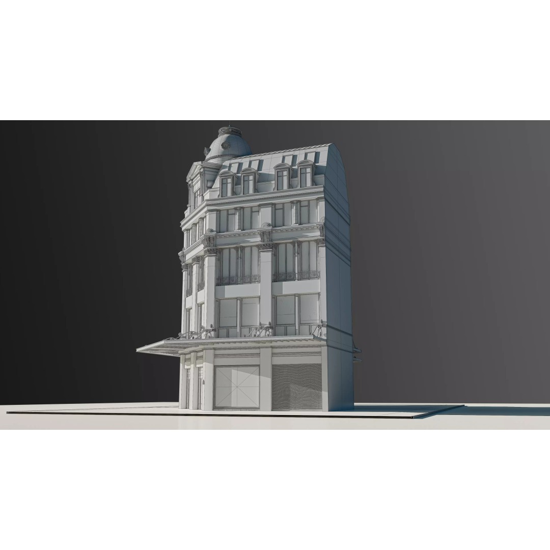 Modular European Department Store 3D Model – Detailed Architecture, Blender, PBR - View 26