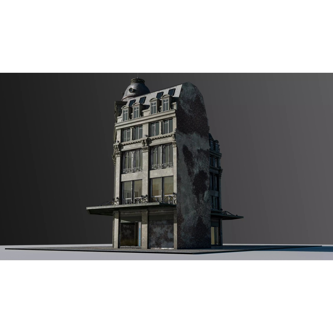 Modular European Department Store 3D Model – Detailed Architecture, Blender, PBR - View 27