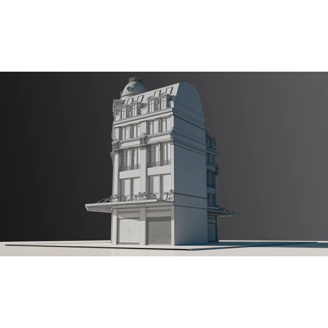 Modular European Department Store 3D Model – Detailed Architecture, Blender, PBR - View 28