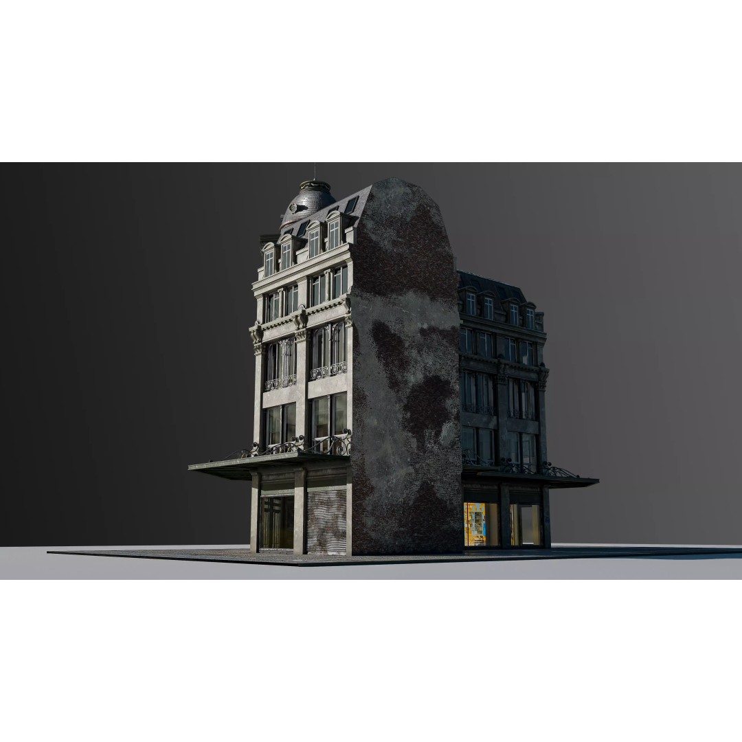 Modular European Department Store 3D Model – Detailed Architecture, Blender, PBR - View 29