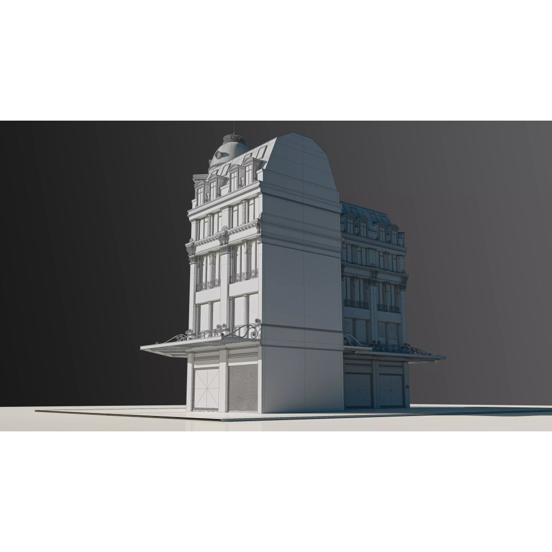 Modular European Department Store 3D Model – Detailed Architecture, Blender, PBR - View 30