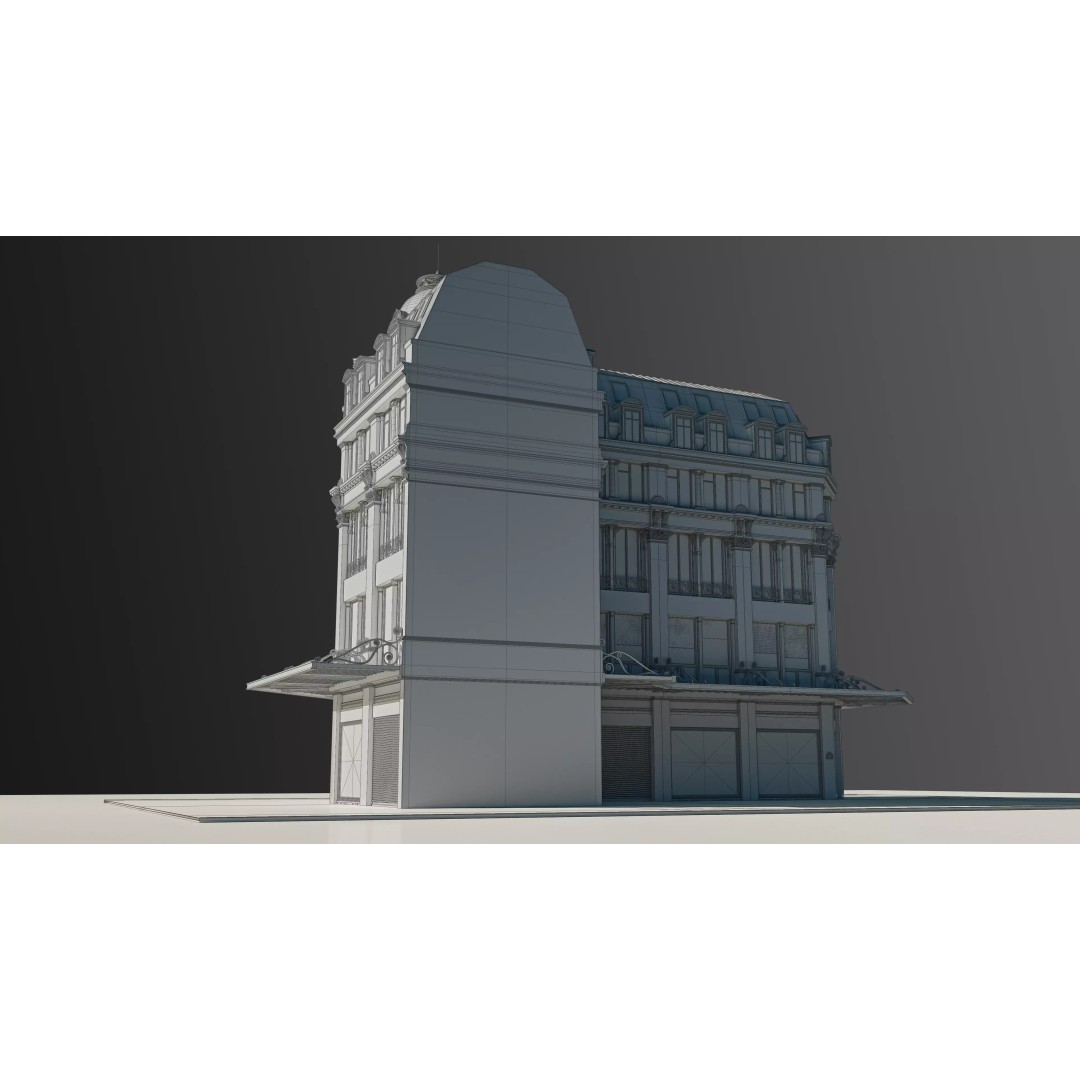 Modular European Department Store 3D Model – Detailed Architecture, Blender, PBR - View 32