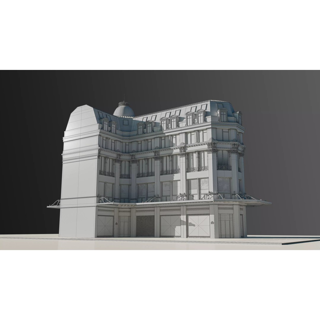 Modular European Department Store 3D Model – Detailed Architecture, Blender, PBR - View 36