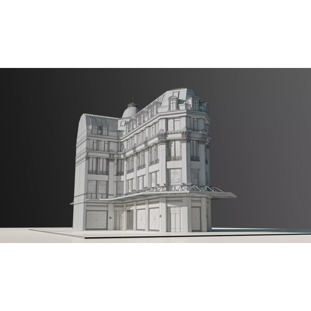 Modular European Department Store 3D Model – Detailed Architecture, Blender, PBR - View 40
