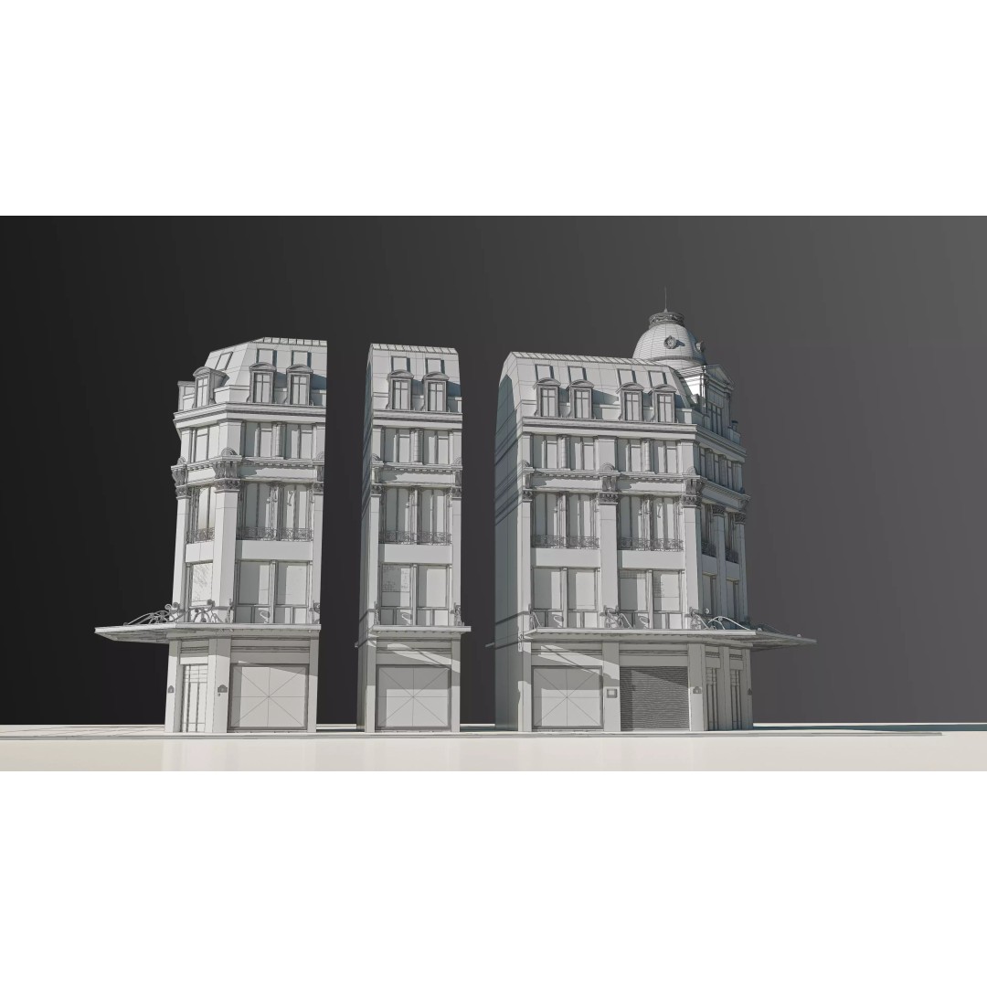 Modular European Department Store 3D Model – Detailed Architecture, Blender, PBR - View 41