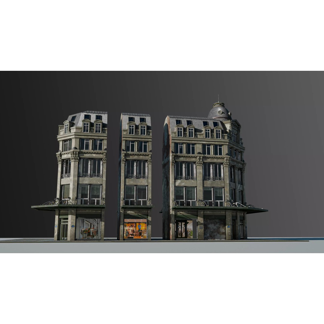 Modular European Department Store 3D Model – Detailed Architecture, Blender, PBR - View 42
