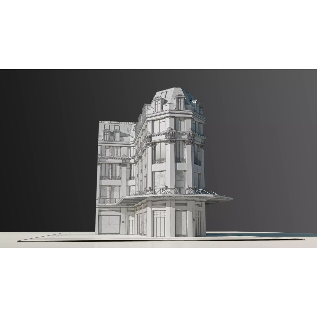 Modular European Department Store 3D Model – Detailed Architecture, Blender, PBR - View 46