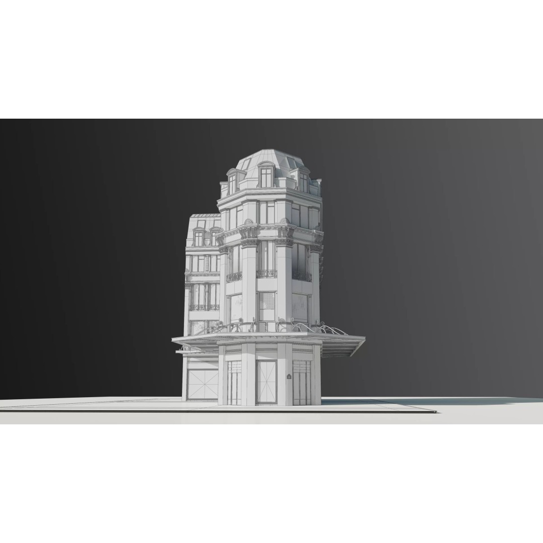 Modular European Department Store 3D Model – Detailed Architecture, Blender, PBR - View 48