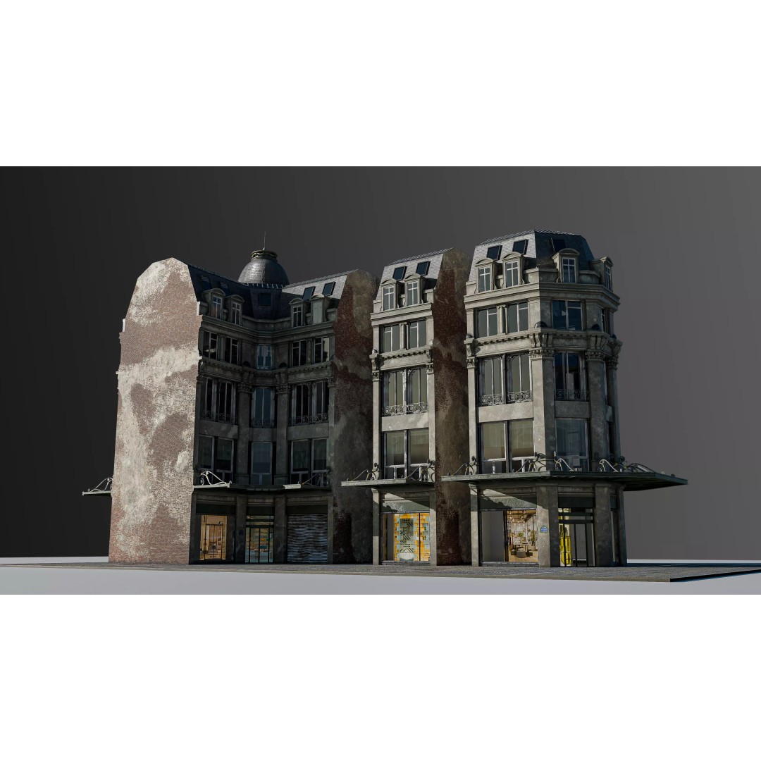 Modular European Department Store 3D Model – Detailed Architecture, Blender, PBR - View 5
