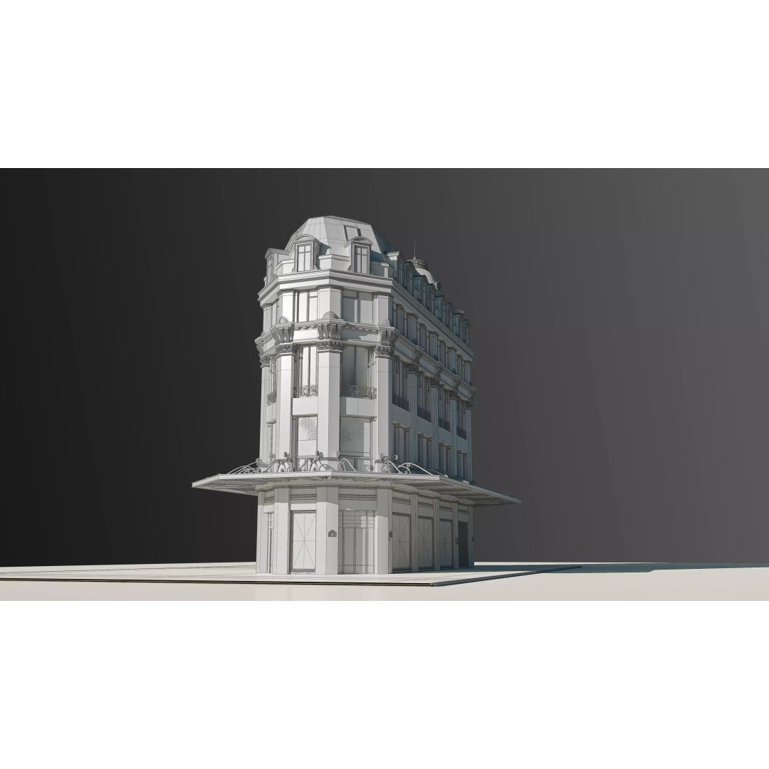 Modular European Department Store 3D Model – Detailed Architecture, Blender, PBR - View 50