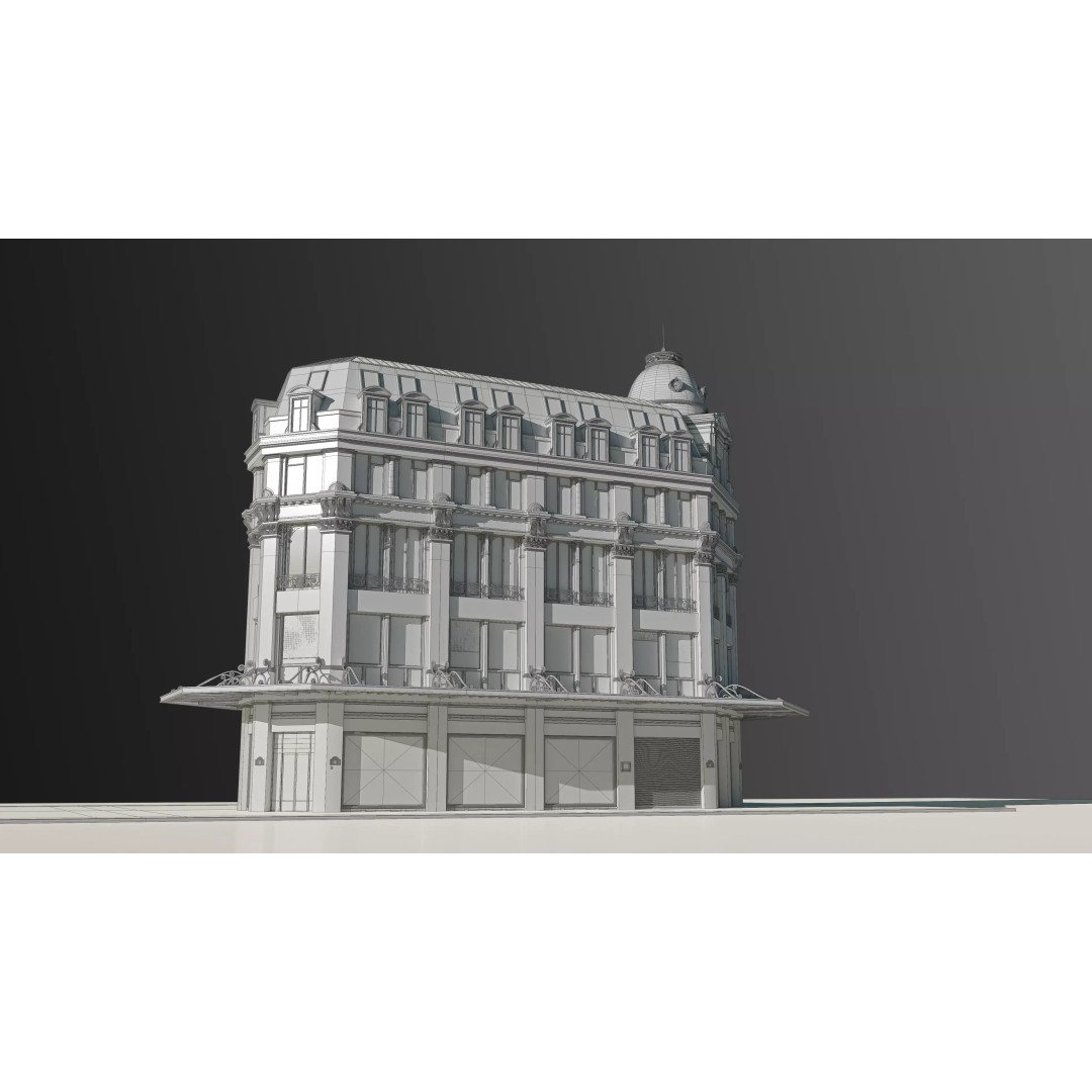 Modular European Department Store 3D Model – Detailed Architecture, Blender, PBR - View 52