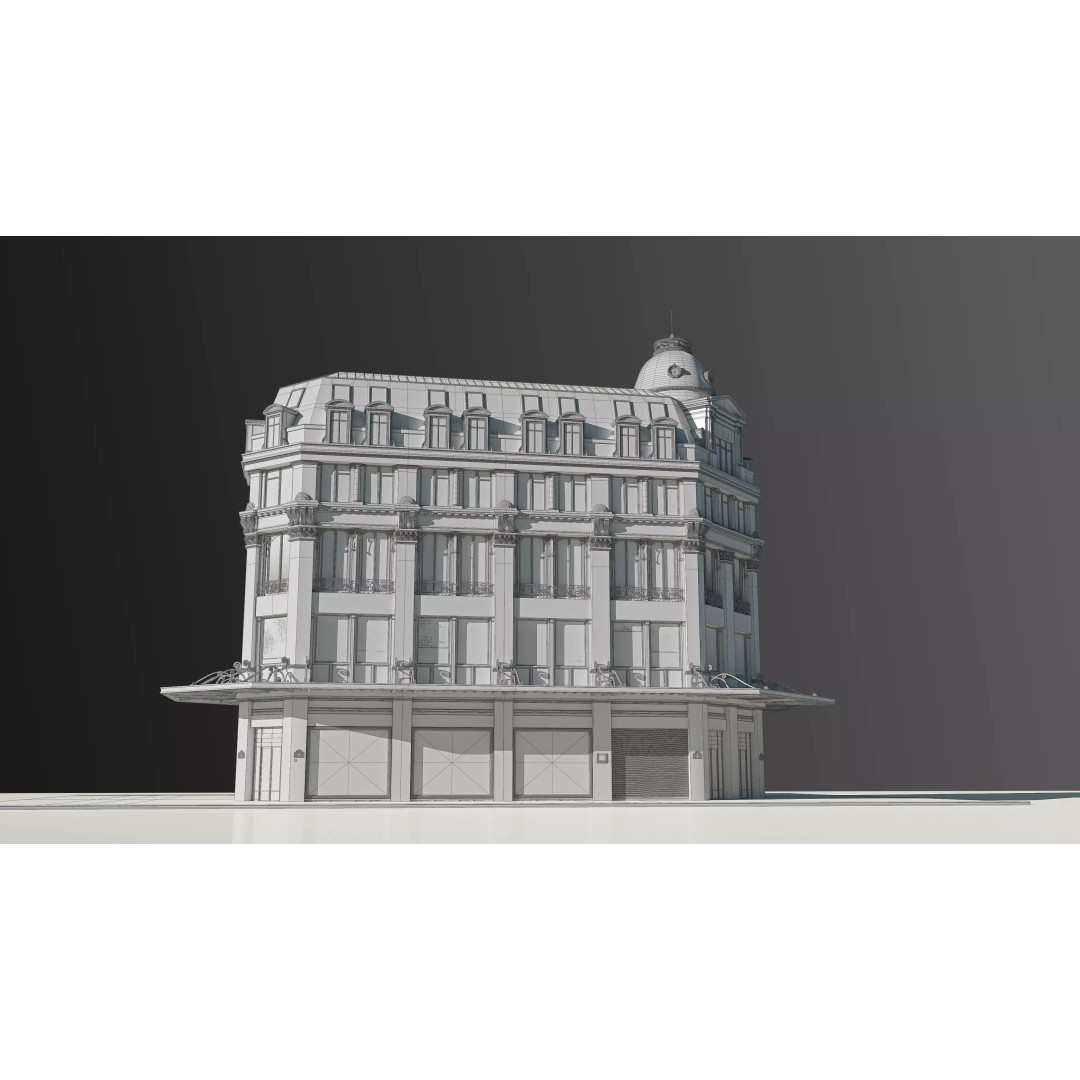 Modular European Department Store 3D Model – Detailed Architecture, Blender, PBR - View 54