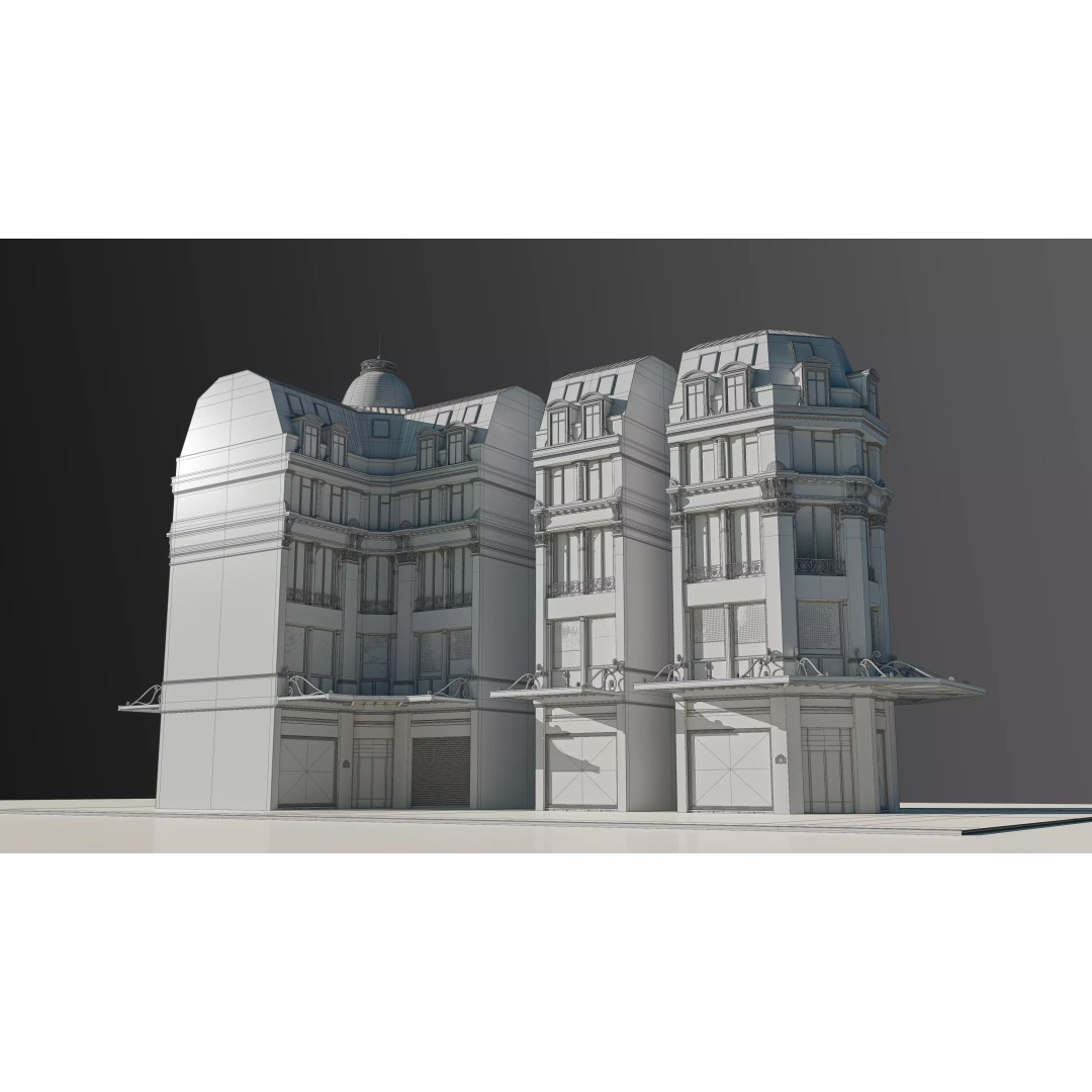 Modular European Department Store 3D Model – Detailed Architecture, Blender, PBR - View 6