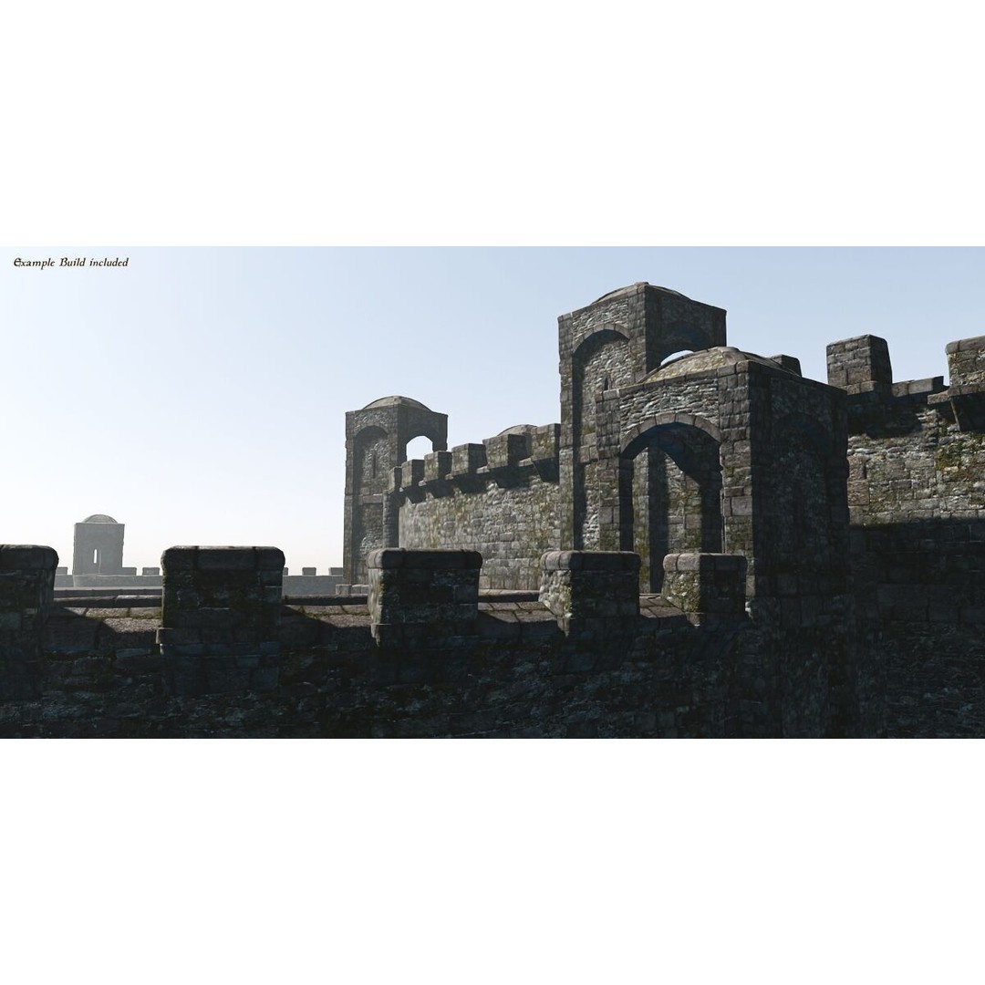 Ancient Fort 3D Model – Game Ready Low-Poly Asset, FBX & Blender - View 12