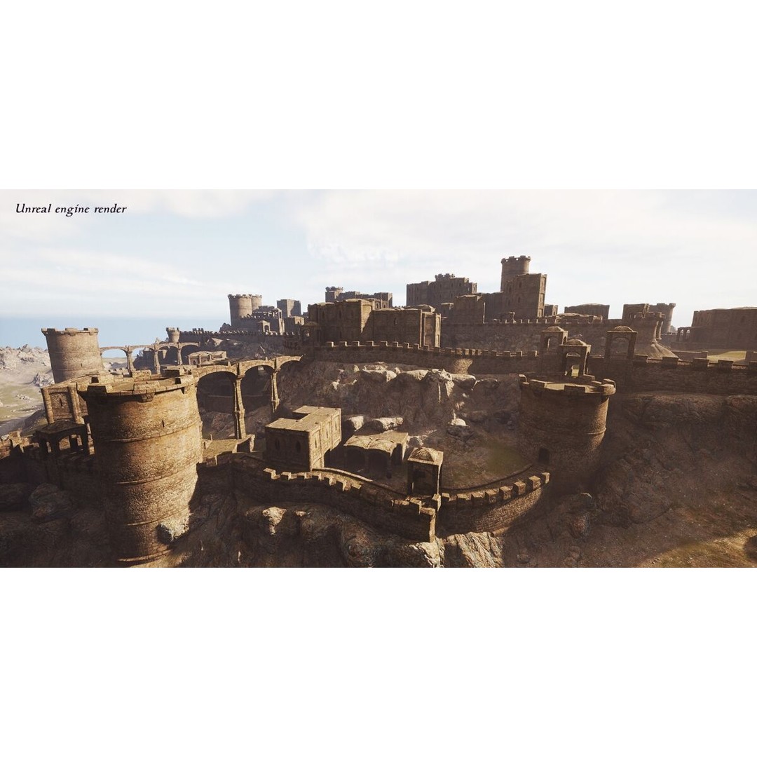 Ancient Fort 3D Model – Game Ready Low-Poly Asset, FBX & Blender - View 13