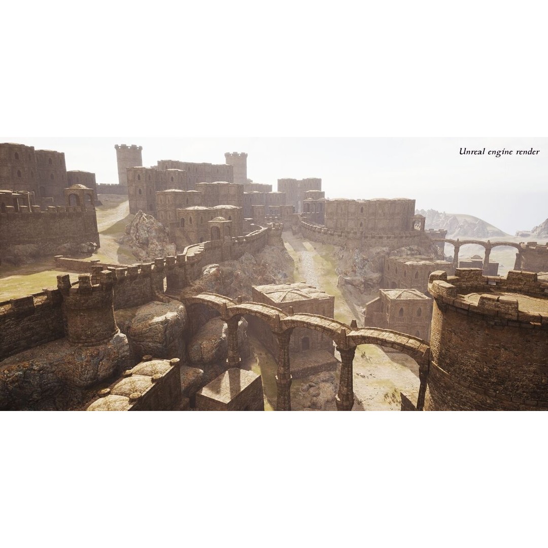 Ancient Fort 3D Model – Game Ready Low-Poly Asset, FBX & Blender - View 14