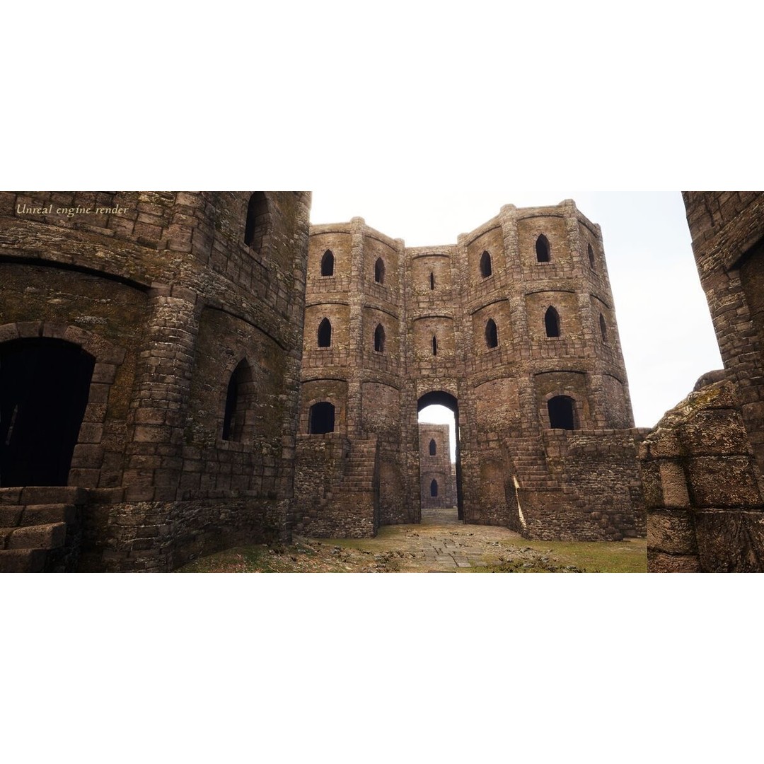 Ancient Fort 3D Model – Game Ready Low-Poly Asset, FBX & Blender - View 20