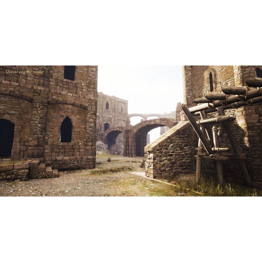 Ancient Fort 3D Model – Game Ready Low-Poly Asset, FBX & Blender - View 21