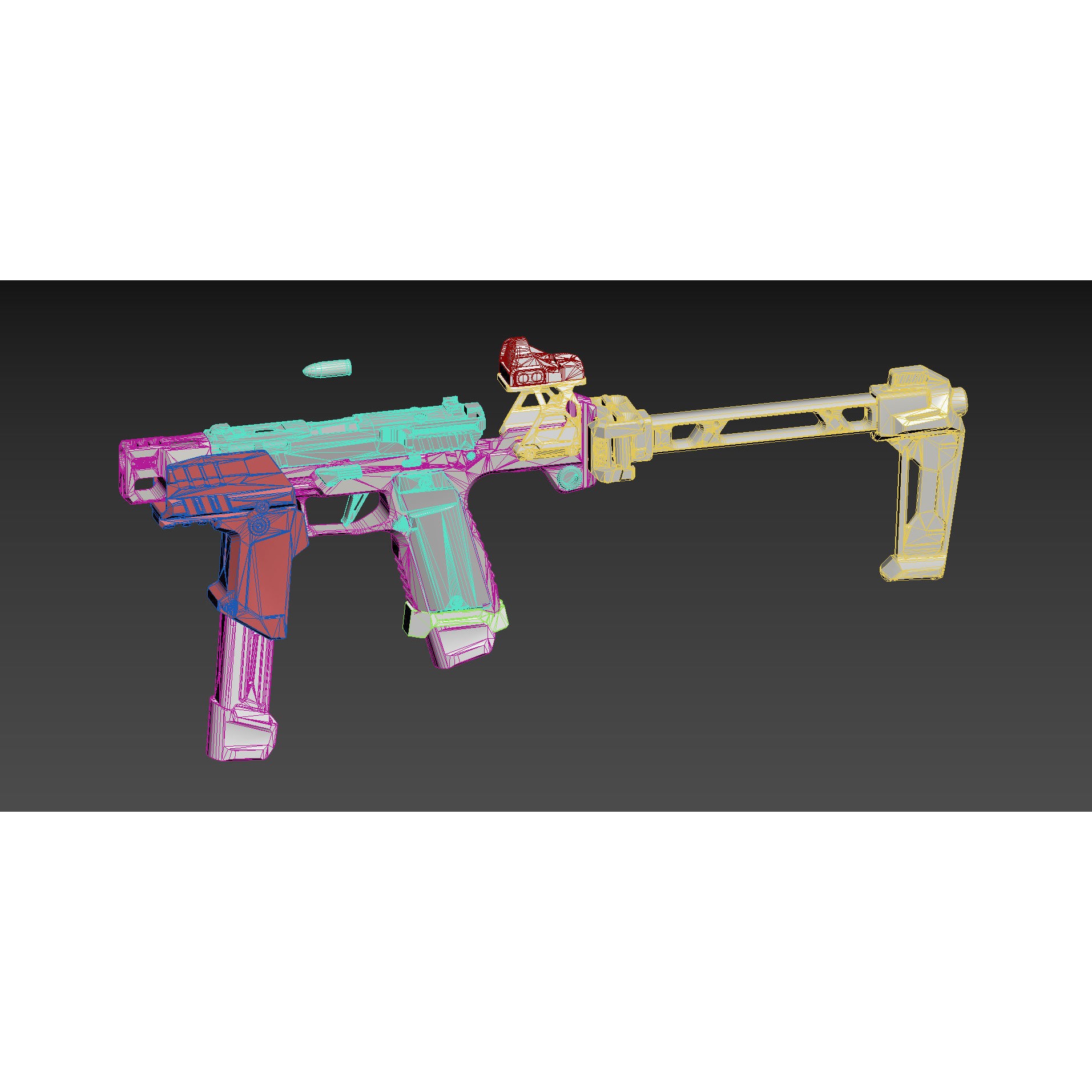 SIG Sauer P320 - Low-Poly Game-Ready 3D Model - View 10