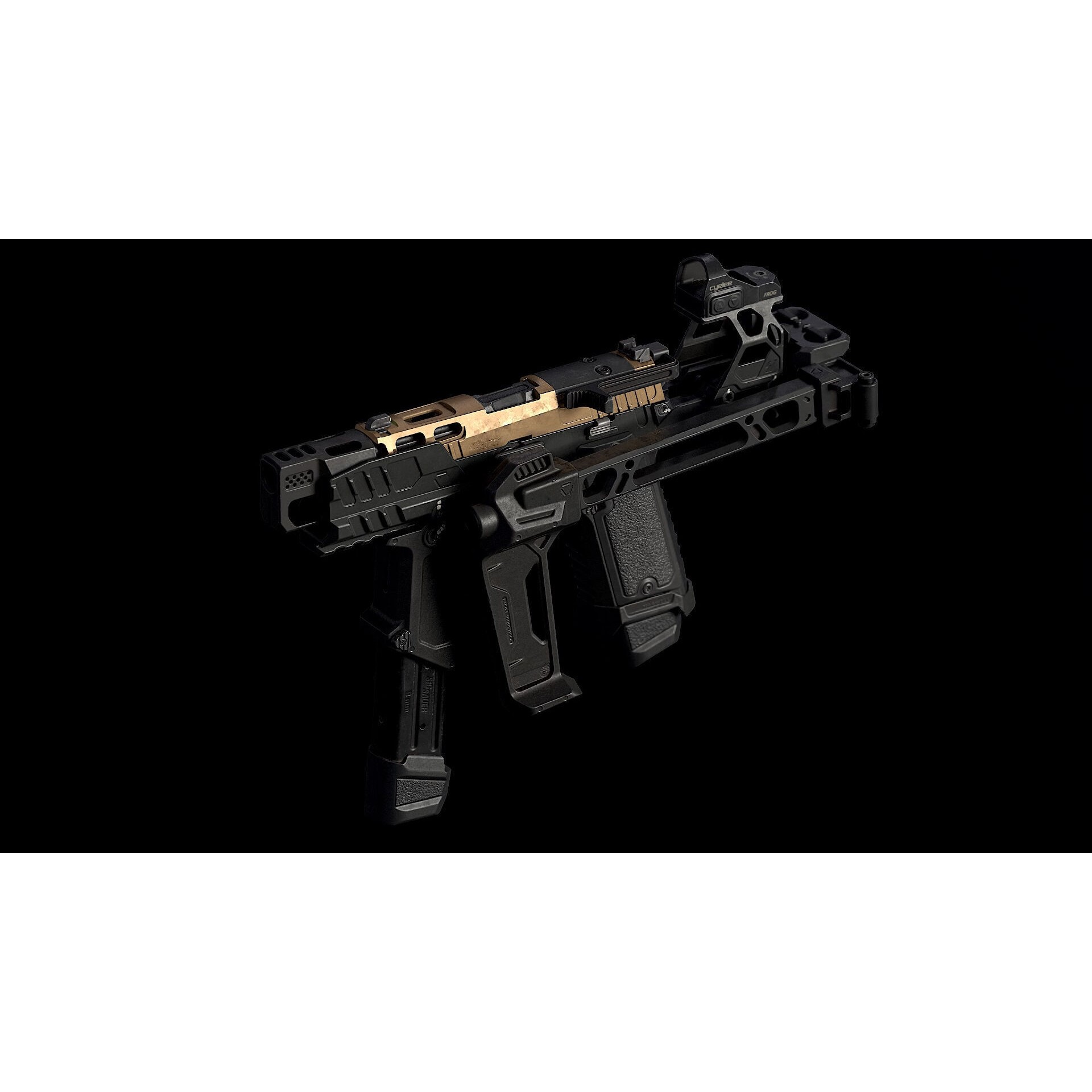 SIG Sauer P320 - Low-Poly Game-Ready 3D Model - View 6