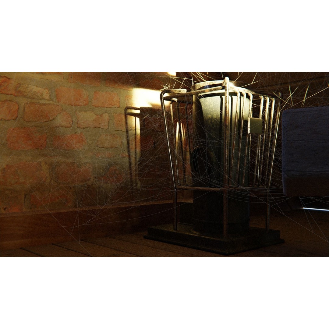 Old Attic 3D Model – Low Poly Interior Scene, FBX, Blender, Game Ready - View 28