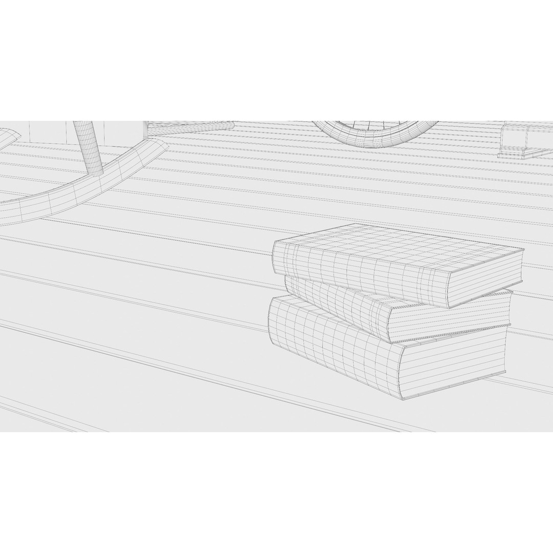 Old Attic 3D Model – Low Poly Interior Scene, FBX, Blender, Game Ready - View 37