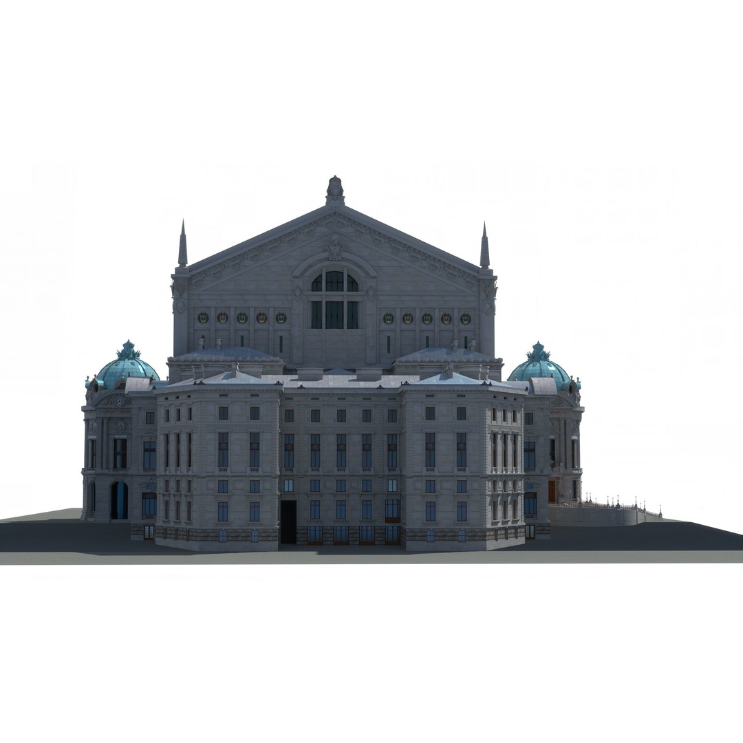 Palais Garnier 3D Model – Historic Opera House, FBX, PBR Textures - View 10