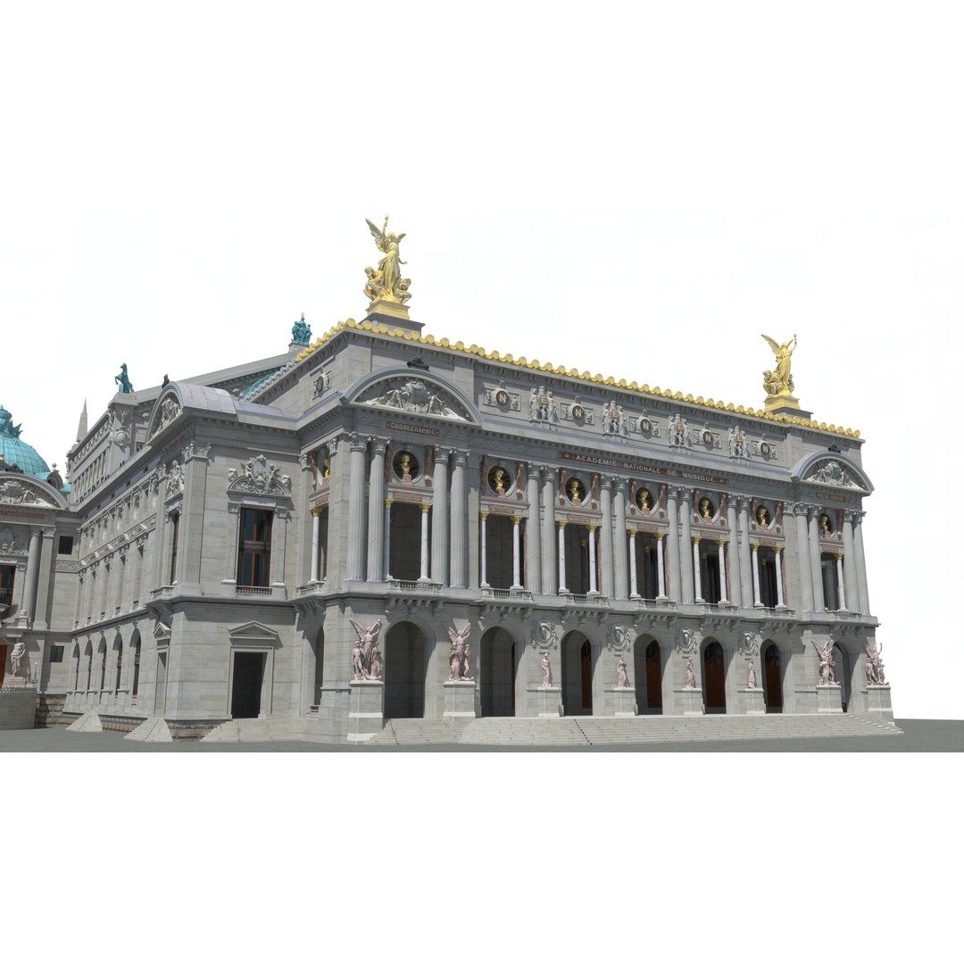 Palais Garnier 3D Model – Historic Opera House, FBX, PBR Textures - View 11