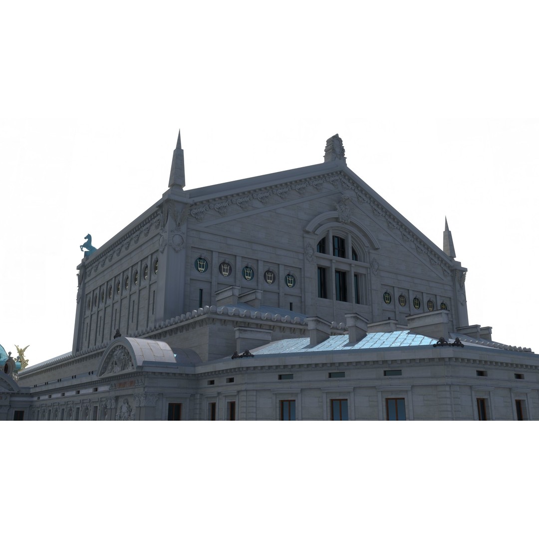 Palais Garnier 3D Model – Historic Opera House, FBX, PBR Textures - View 13
