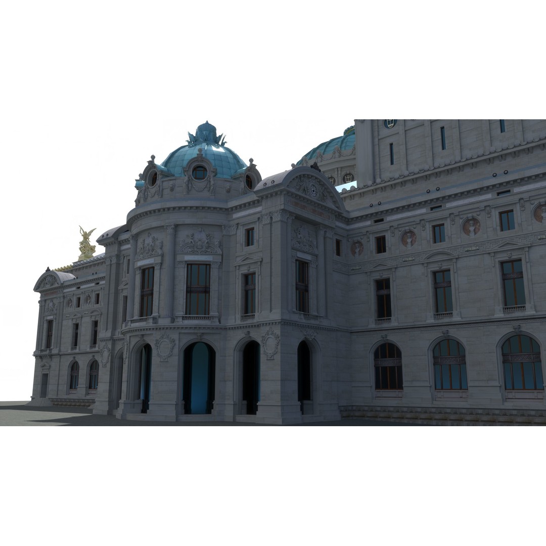 Palais Garnier 3D Model – Historic Opera House, FBX, PBR Textures - View 14