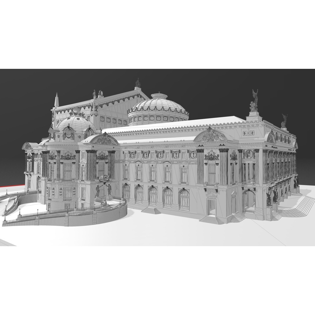 Palais Garnier 3D Model – Historic Opera House, FBX, PBR Textures - View 16