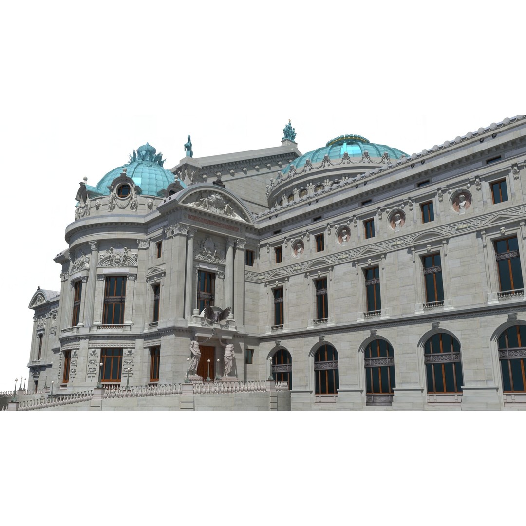 Palais Garnier 3D Model – Historic Opera House, FBX, PBR Textures - View 3