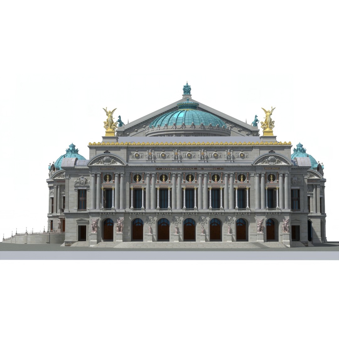 Palais Garnier 3D Model – Historic Opera House, FBX, PBR Textures - View 4