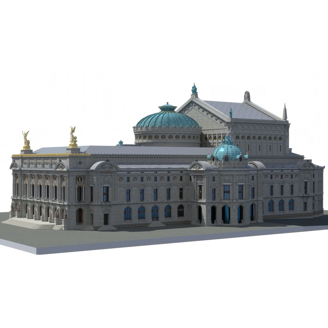 Palais Garnier 3D Model – Historic Opera House, FBX, PBR Textures - View 5