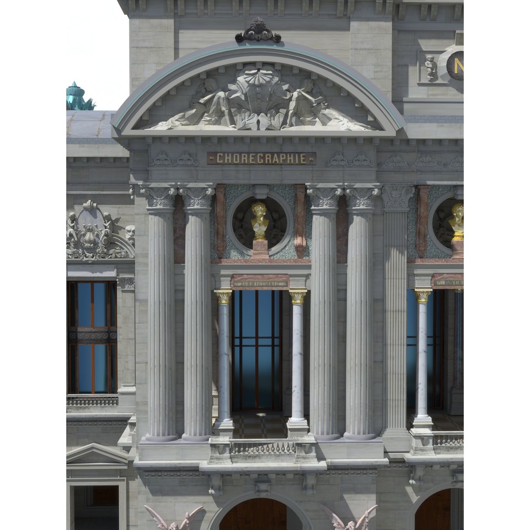 Palais Garnier 3D Model – Historic Opera House, FBX, PBR Textures - View 8