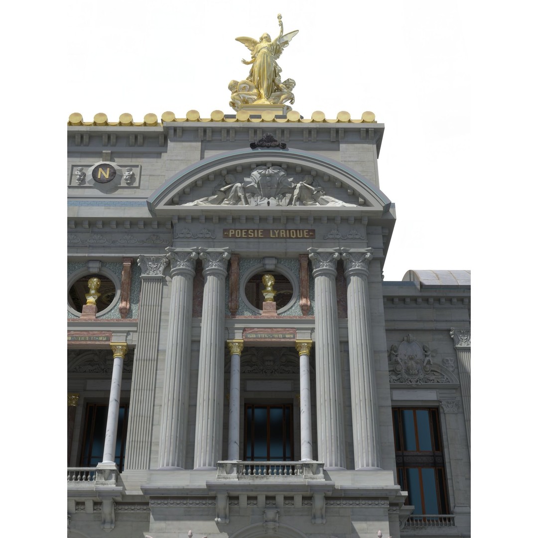 Palais Garnier 3D Model – Historic Opera House, FBX, PBR Textures - View 9