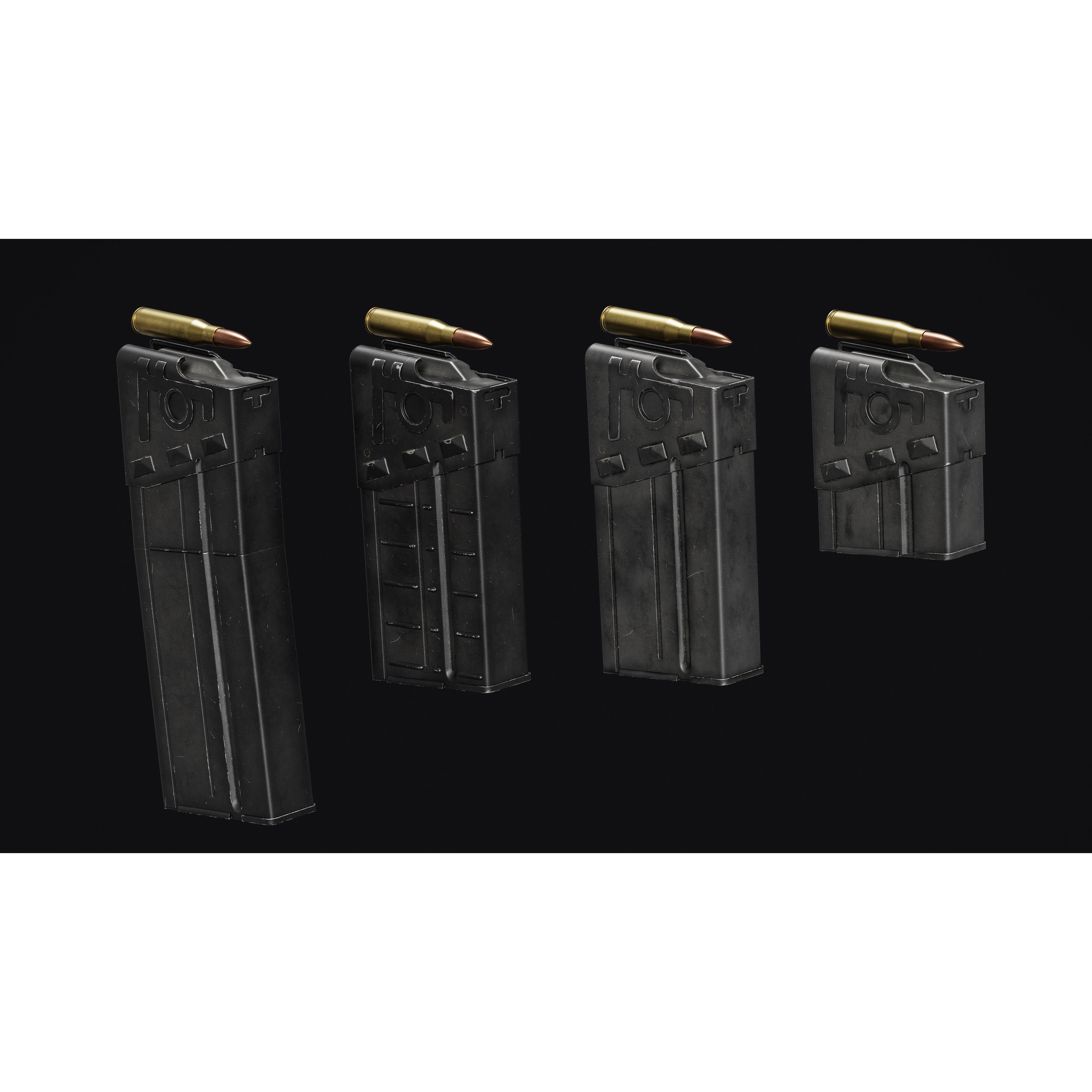 G3-AK4 Rifle - Low-Poly Game-Ready 3D Model - View 14