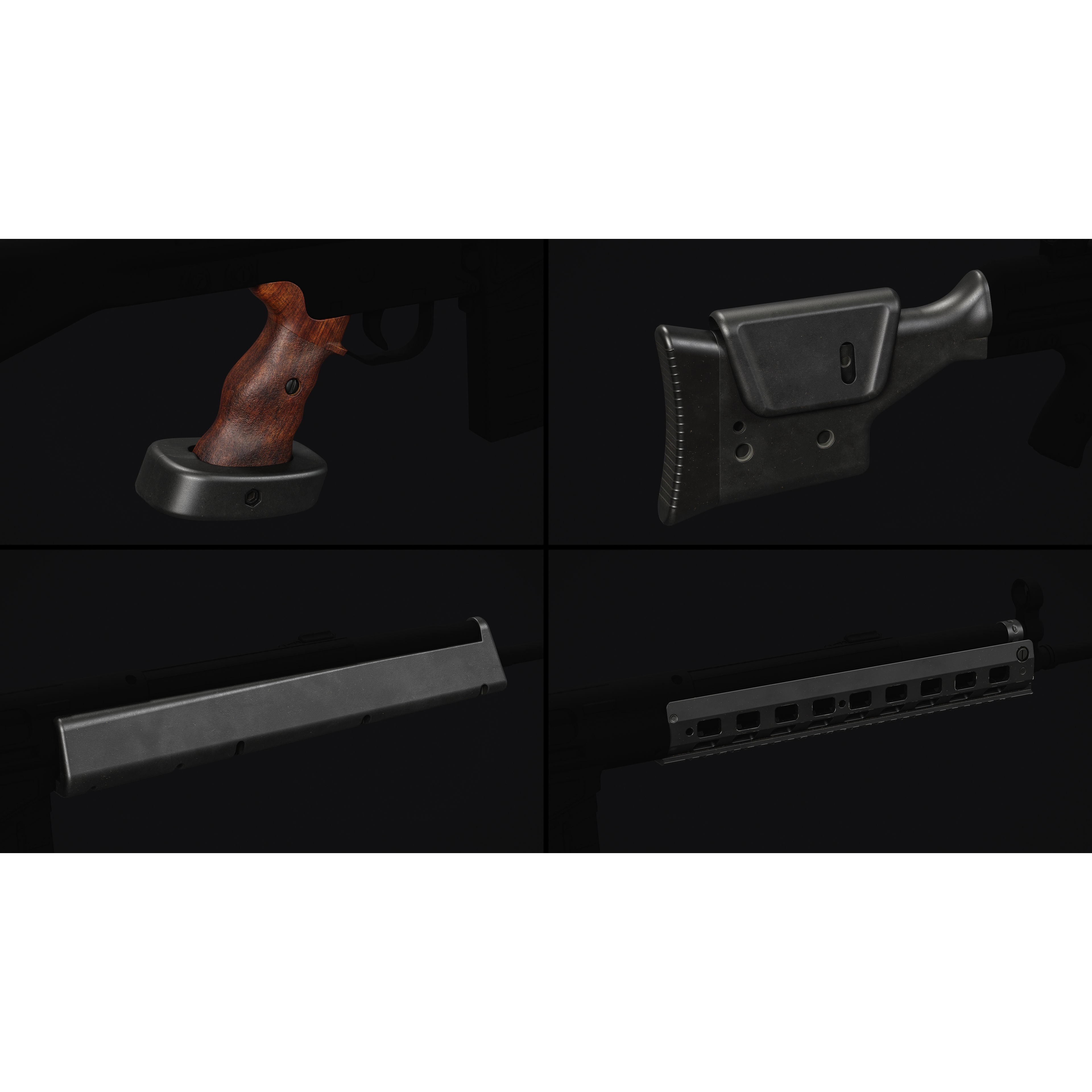 G3-AK4 Rifle - Low-Poly Game-Ready 3D Model - View 15