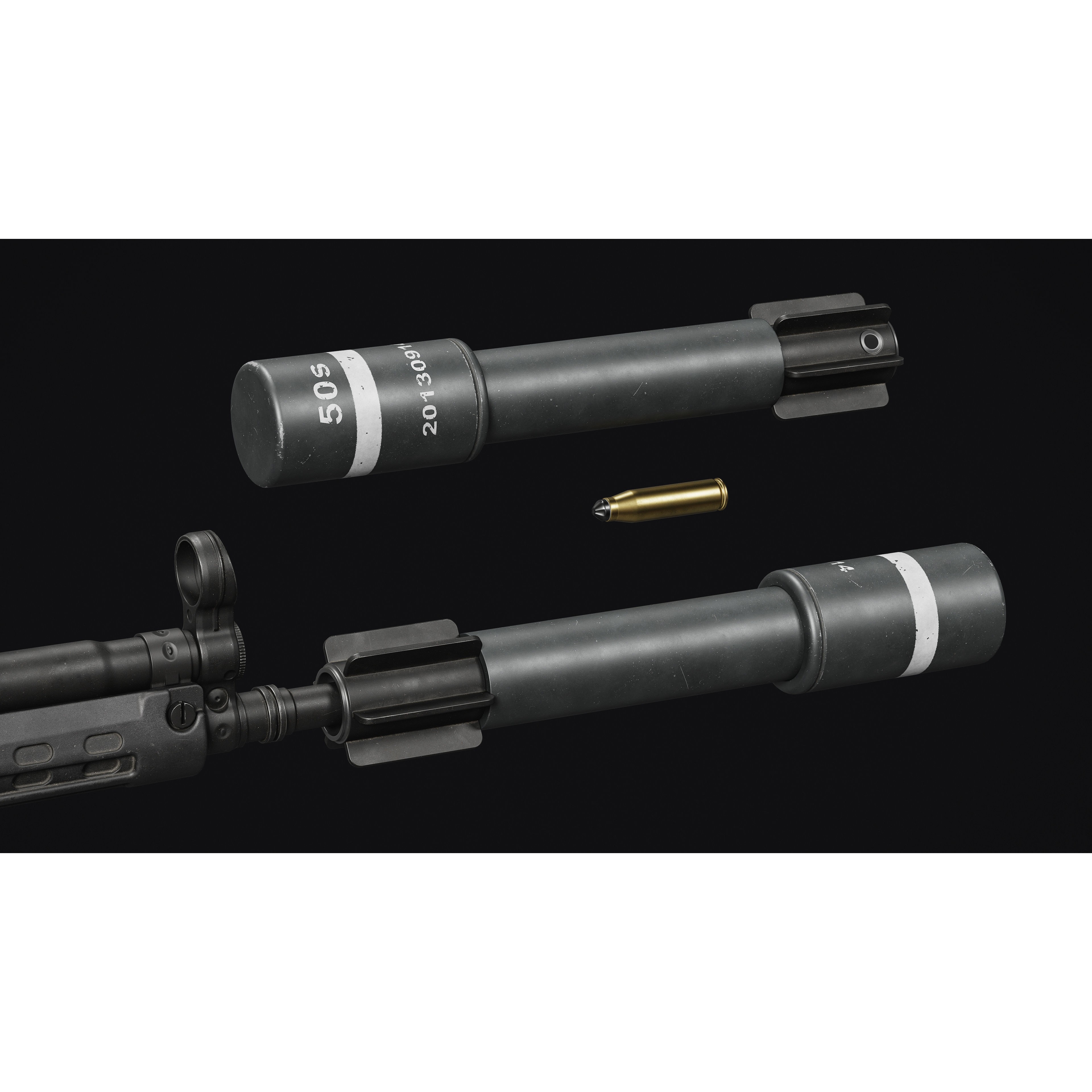 G3-AK4 Rifle - Low-Poly Game-Ready 3D Model - View 17