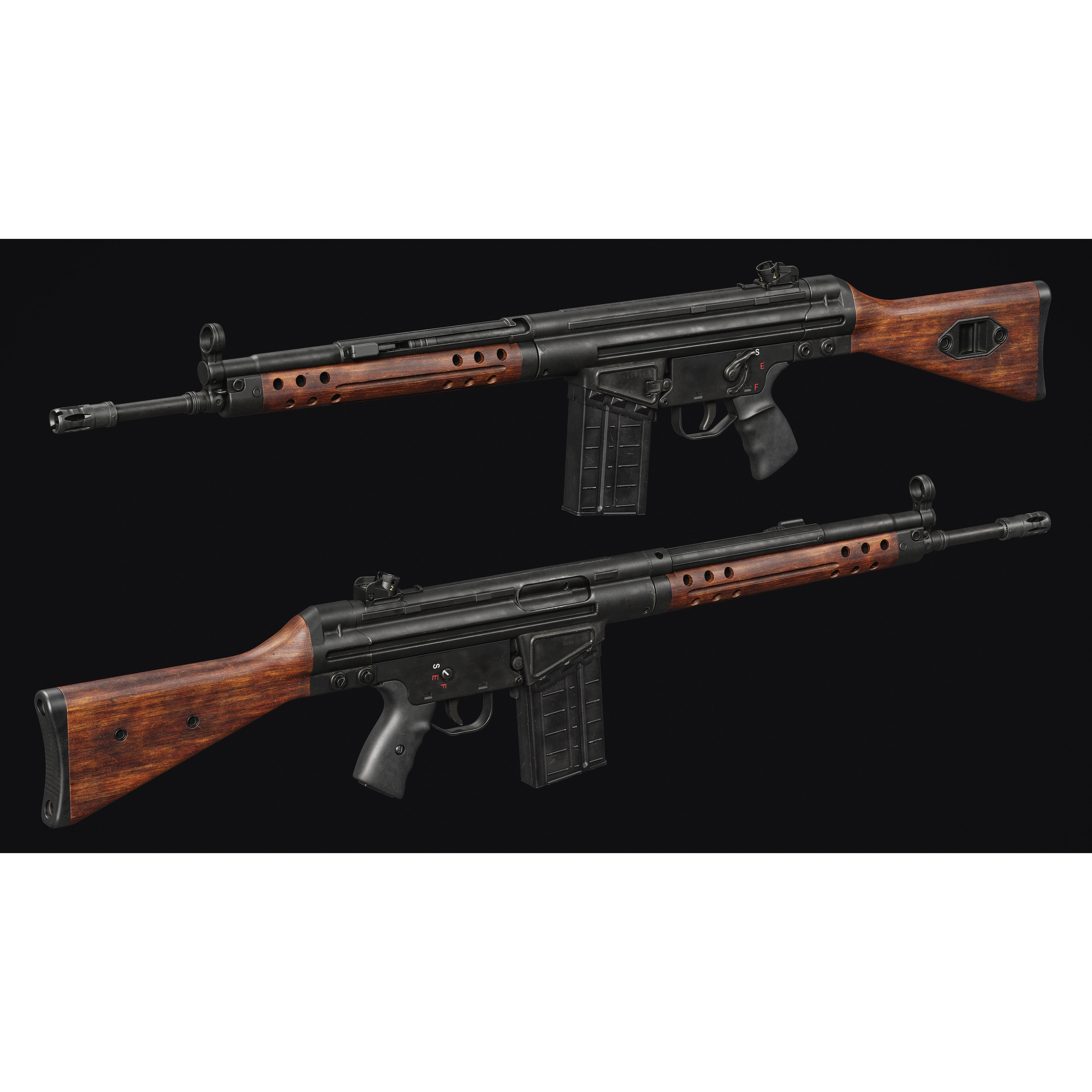 G3-AK4 Rifle - Low-Poly Game-Ready 3D Model - View 5