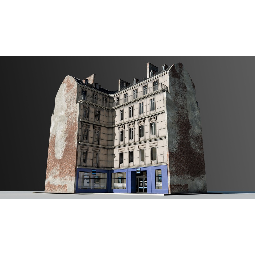 European Commercial Bank 3D Model – PBR Architectural Asset, Blender - View 11