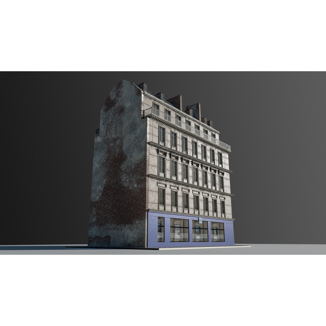 European Commercial Bank 3D Model – PBR Architectural Asset, Blender - View 13