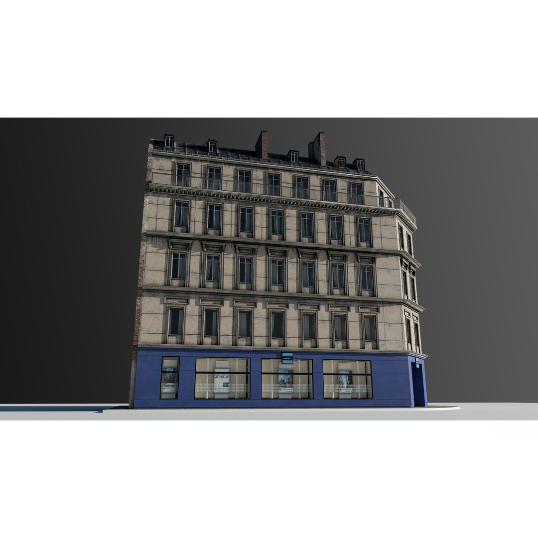 European Commercial Bank 3D Model – PBR Architectural Asset, Blender - View 14