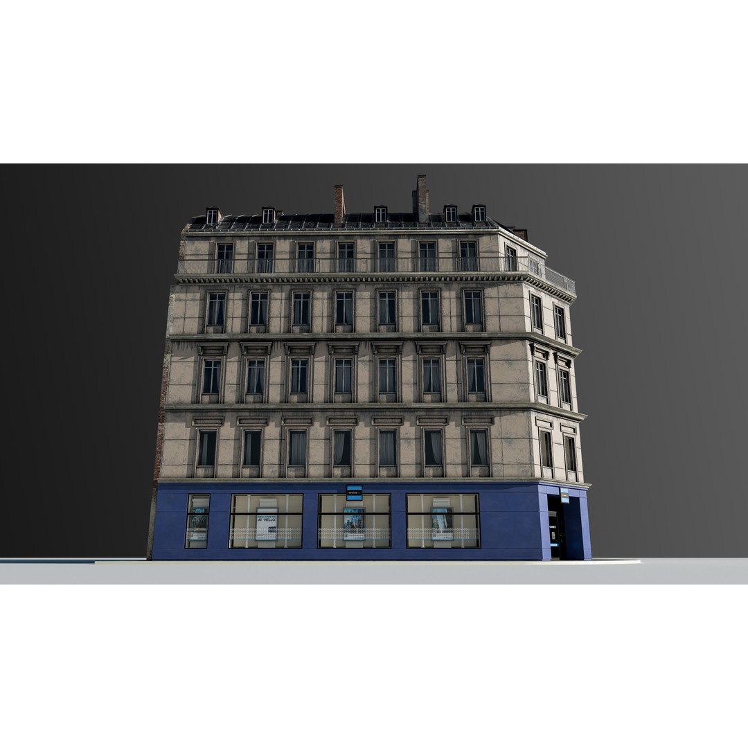 European Commercial Bank 3D Model – PBR Architectural Asset, Blender - View 15