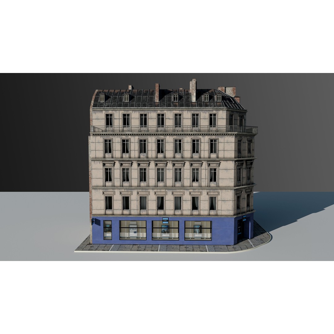 European Commercial Bank 3D Model – PBR Architectural Asset, Blender - View 21