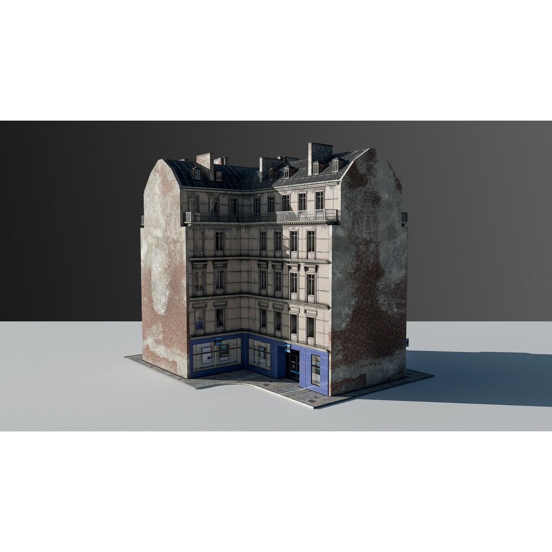 European Commercial Bank 3D Model – PBR Architectural Asset, Blender - View 22