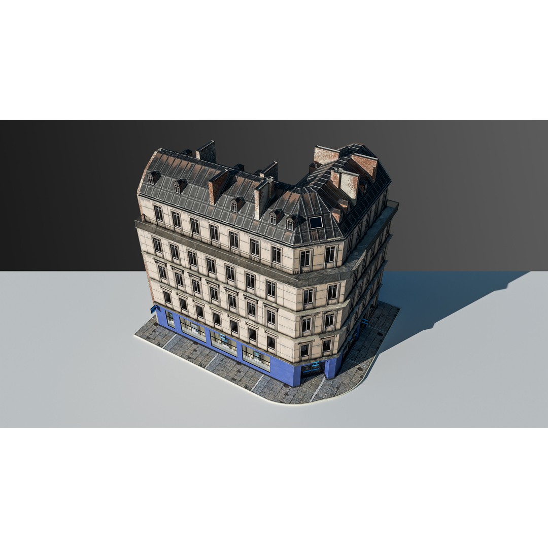 European Commercial Bank 3D Model – PBR Architectural Asset, Blender - View 24