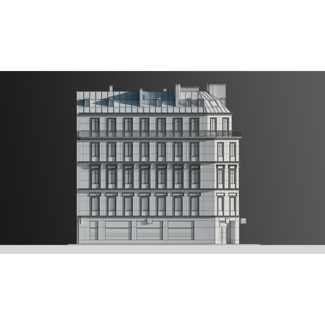 European Commercial Bank 3D Model – PBR Architectural Asset, Blender - View 28