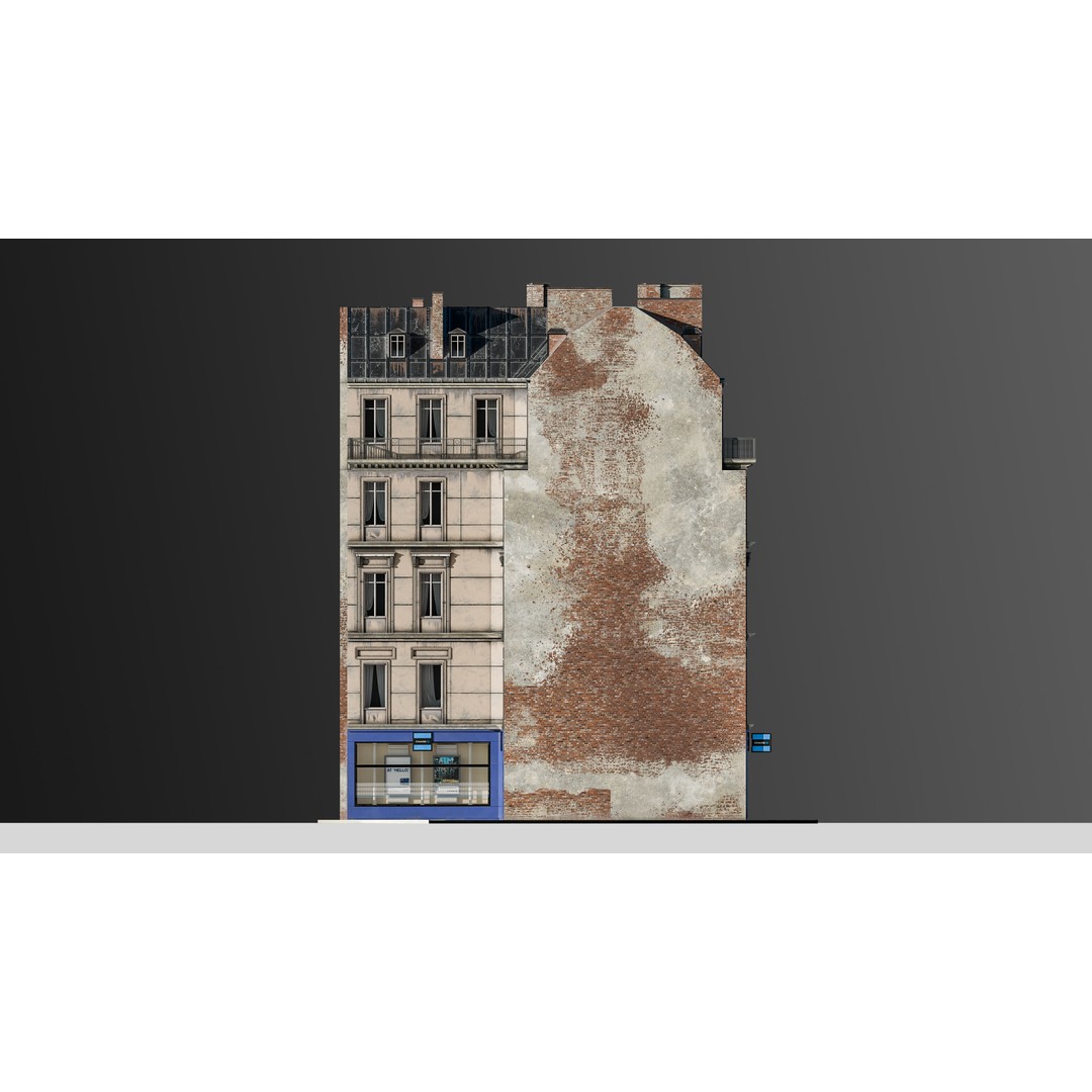 European Commercial Bank 3D Model – PBR Architectural Asset, Blender - View 29
