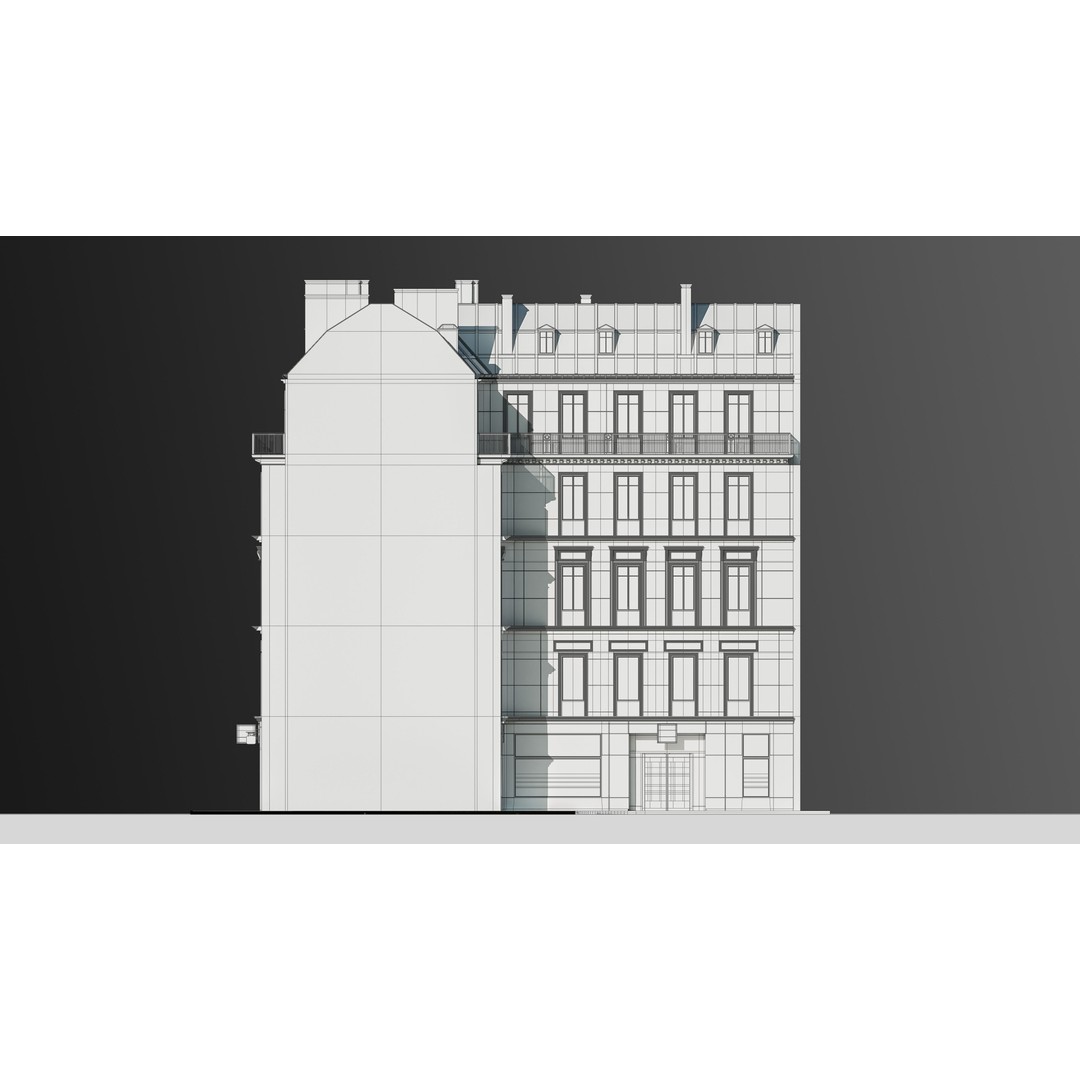 European Commercial Bank 3D Model – PBR Architectural Asset, Blender - View 32